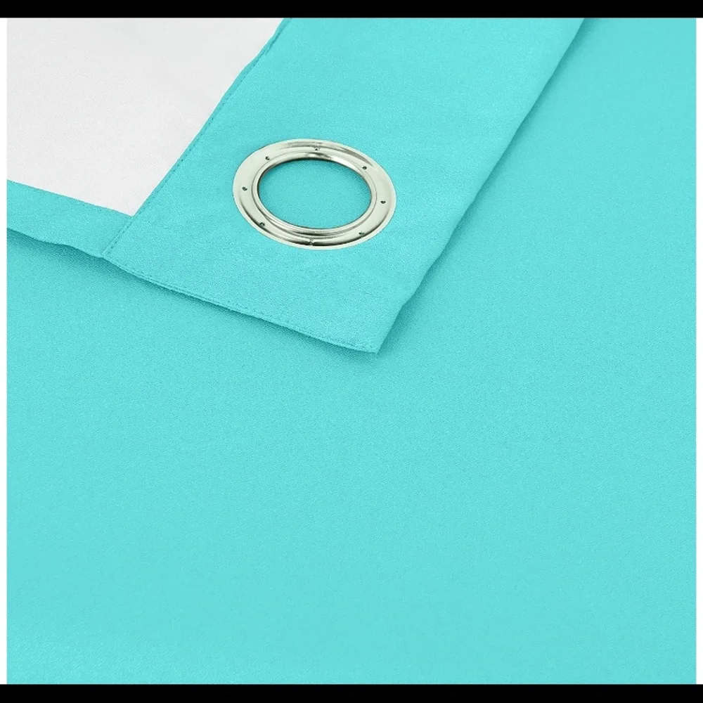 Aqua Blue Grommet Top blackout Drape/Curtains